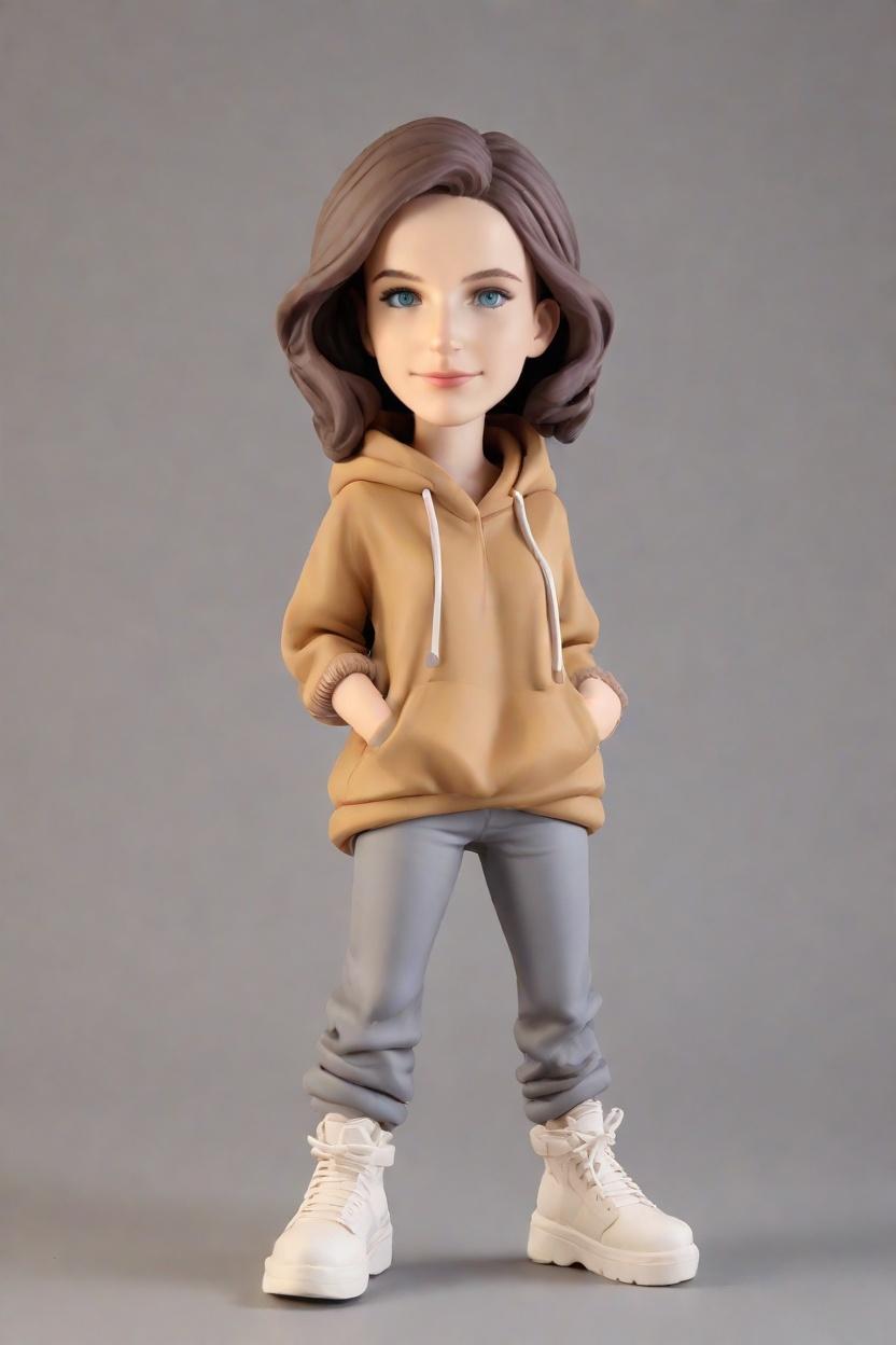 Fashion Meets Fun: Discovering the Trend of Personalized Bobbleheads for Your Casual Wear,She's Got Swagger in Her Step: A Casual Outfit and a Mini-Me to Match