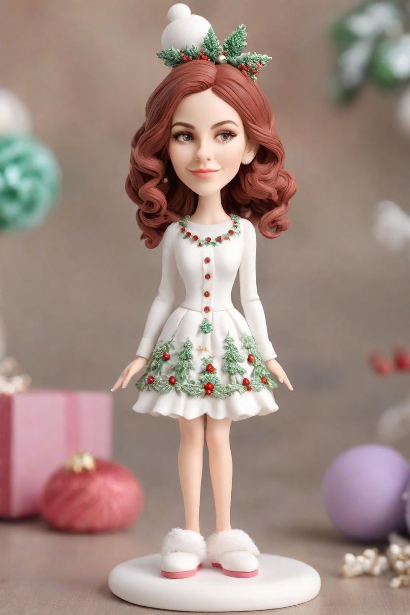 A Whimsical Winter Wonderland: Unveiling the Enchanting Snowflake Bobblehead,She Shared Her Mini-Me on Instagram and the Internet Can't Get Enough!