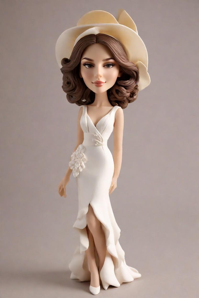 Dancing in White: The Ultimate Bobblehead Figurine Experience,My Bobblehead Moment: A Night to Remember in a White Mermaid Gown