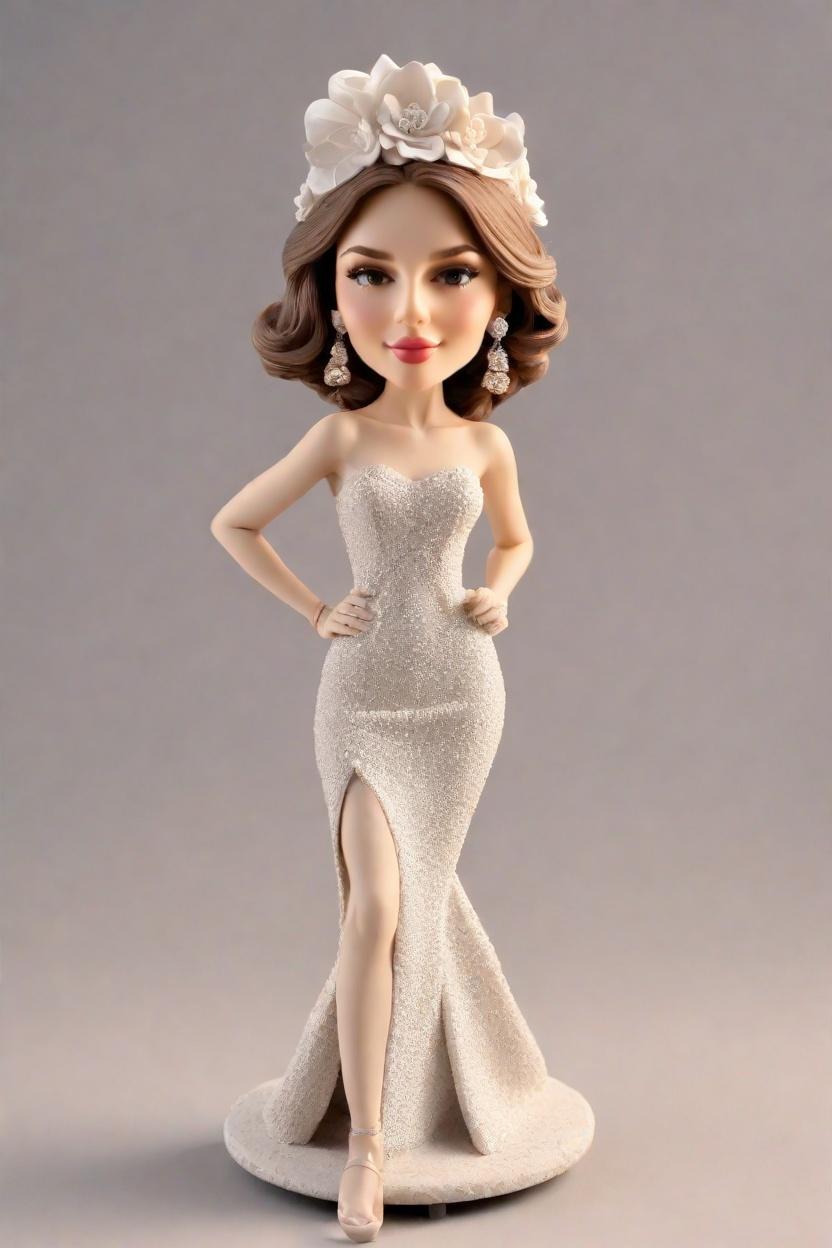 Fashion Meets Fun: Unveiling the Bobblehead Craze Among Style Enthusiasts,My Mini-Me Moment: Embracing the Golden Dress & Flower Tiara Trend