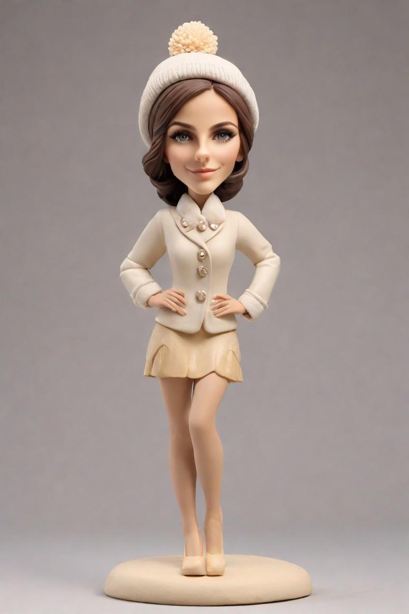 A Fashionista's Dream: Personalized Bobblehead Gifting for the Season,My Mini-Me in a Stylish White Bobble Hat: A Winter Wonderland Tale