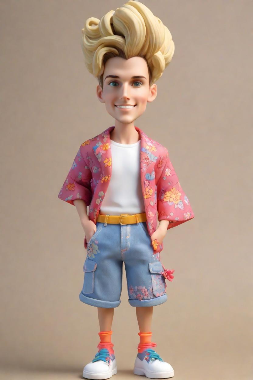 Casual Chic Custom Bobblehead,He Made His Own Bobblehead in Kimono!