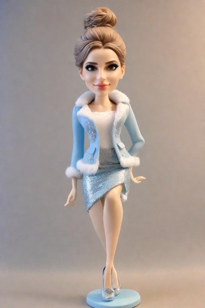 Custom Winter Wonderland Bobblehead,She Created Her Own Frosty Fashionista Bobblehead!