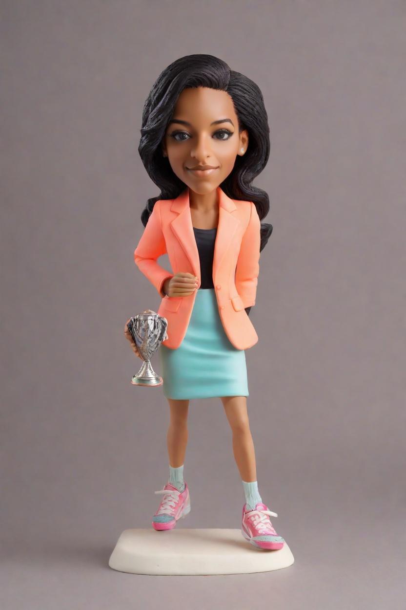 custom Recognition Achievement bobblehead,She Created Her Own Confident Victory Bobblehead