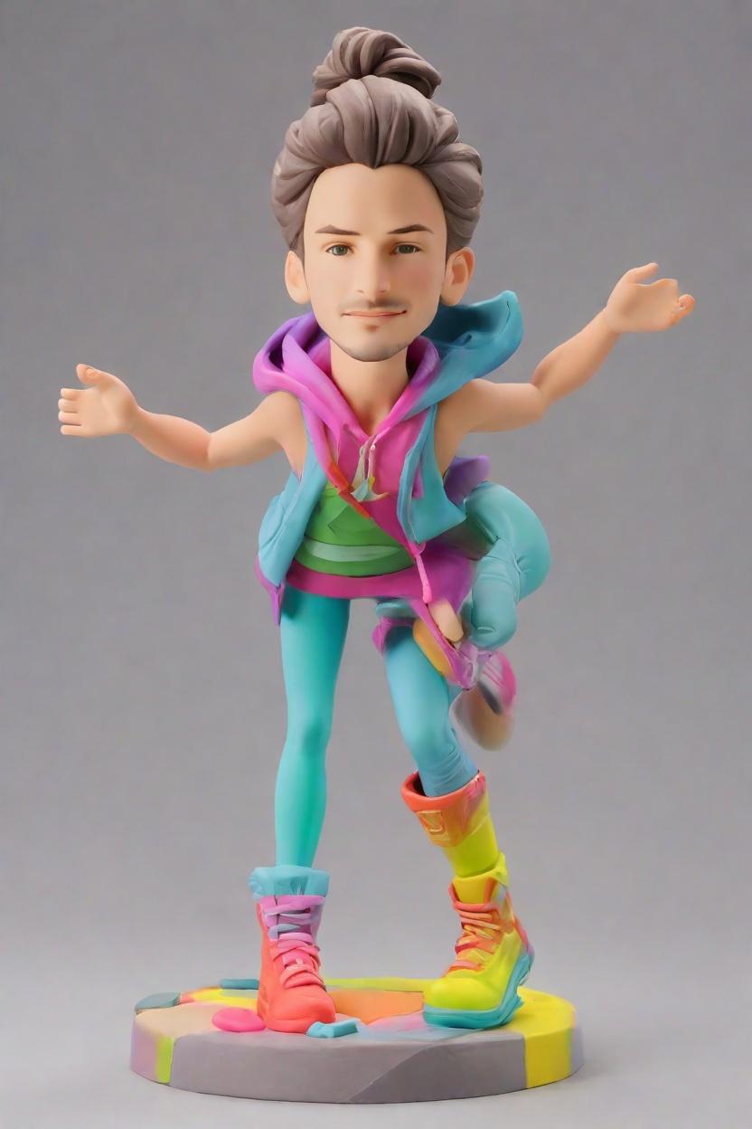 Custom Warrior Yoga Bobblehead,He Nailed His Warrior Pose Bobblehead!
