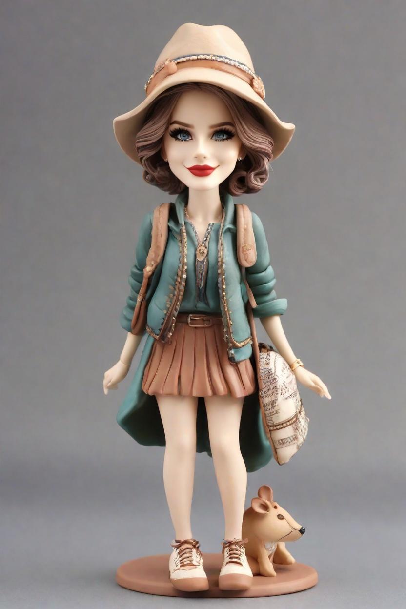 Trend Alert: Personalized Bobblehead Dolls are the Chic New Travel Companions,She's Ready to Explore: My Custom Bobblehead Doll in Vintage Travel Gear is #WanderlustGoals