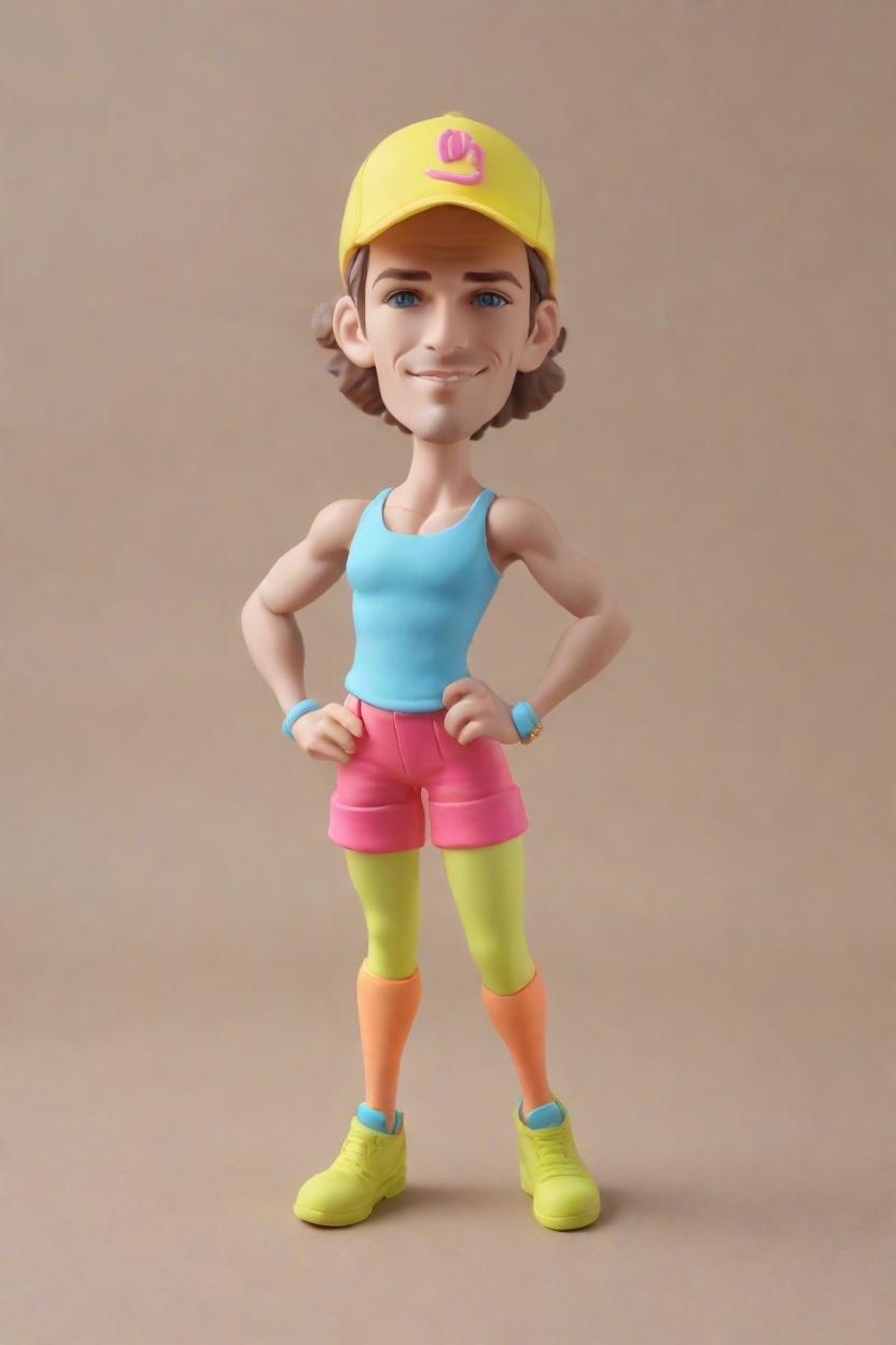 Custom Fitness Fun Bobblehead,He Just Made His Own Flexing Bobblehead Doll! 💪🏼