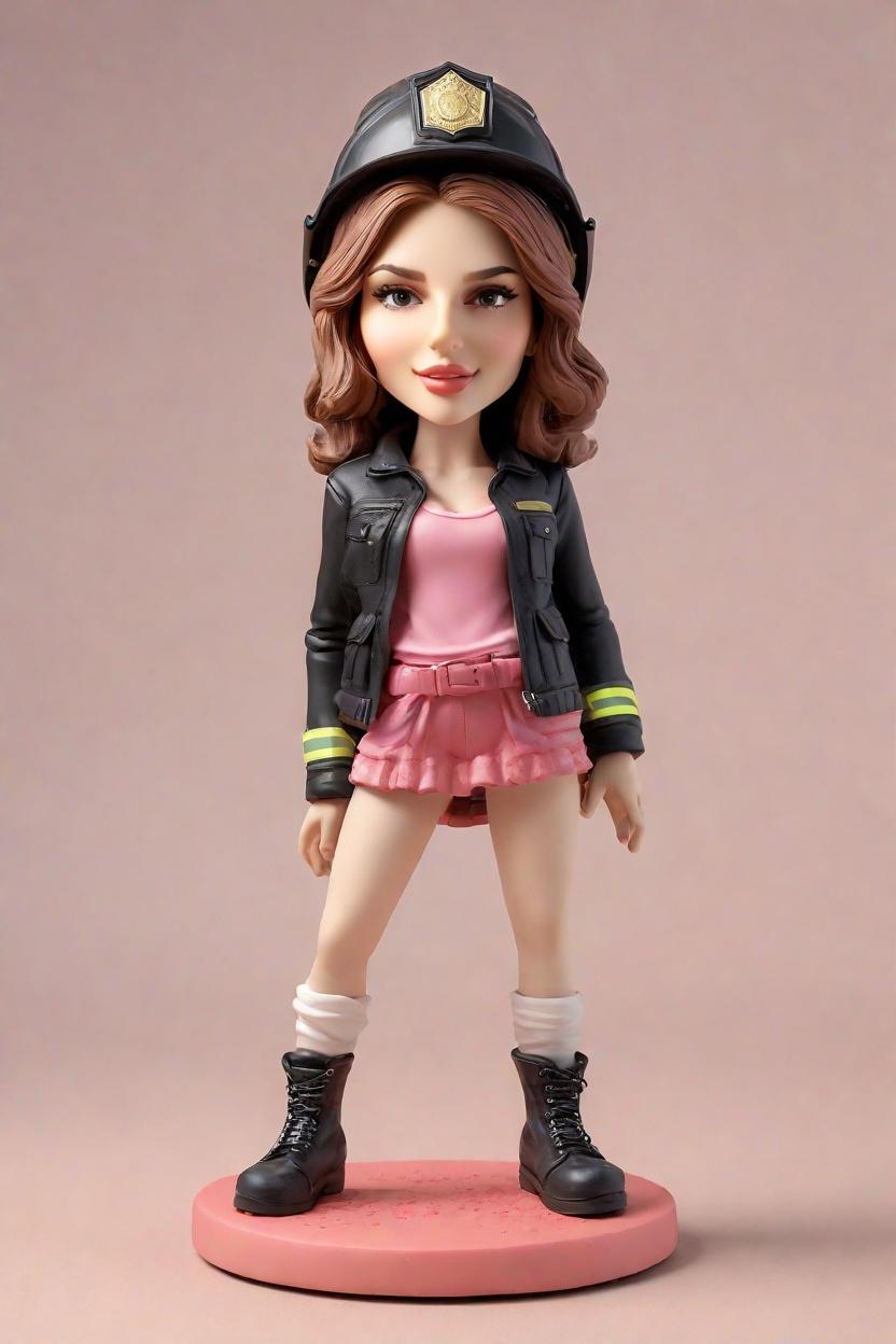Custom Heroic Firefighter Bobblehead,She Created Her Own Firefighter Bobblehead!