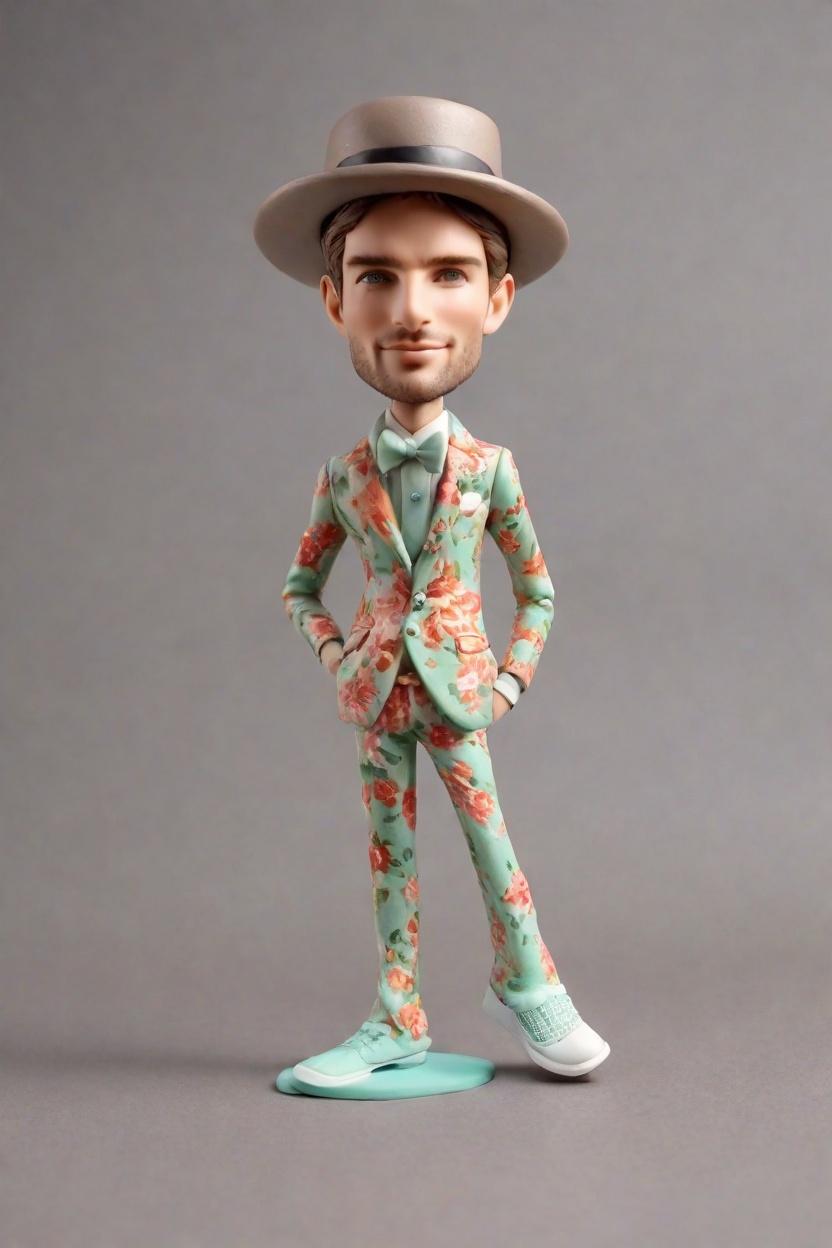 Custom Casual Fun Bobblehead,He Made His Own Quirky Bobblehead Doll