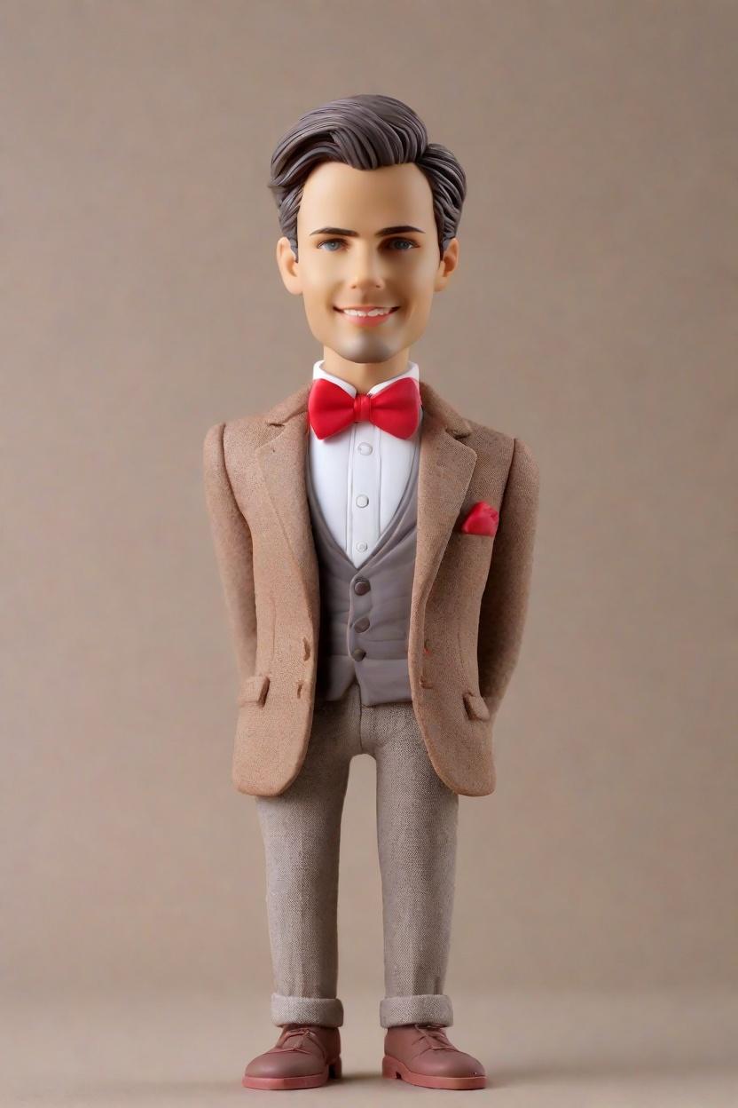 Custom Teacher's Day Playful Bobblehead,He Just Created His Own Bobblehead Doll! 🎉