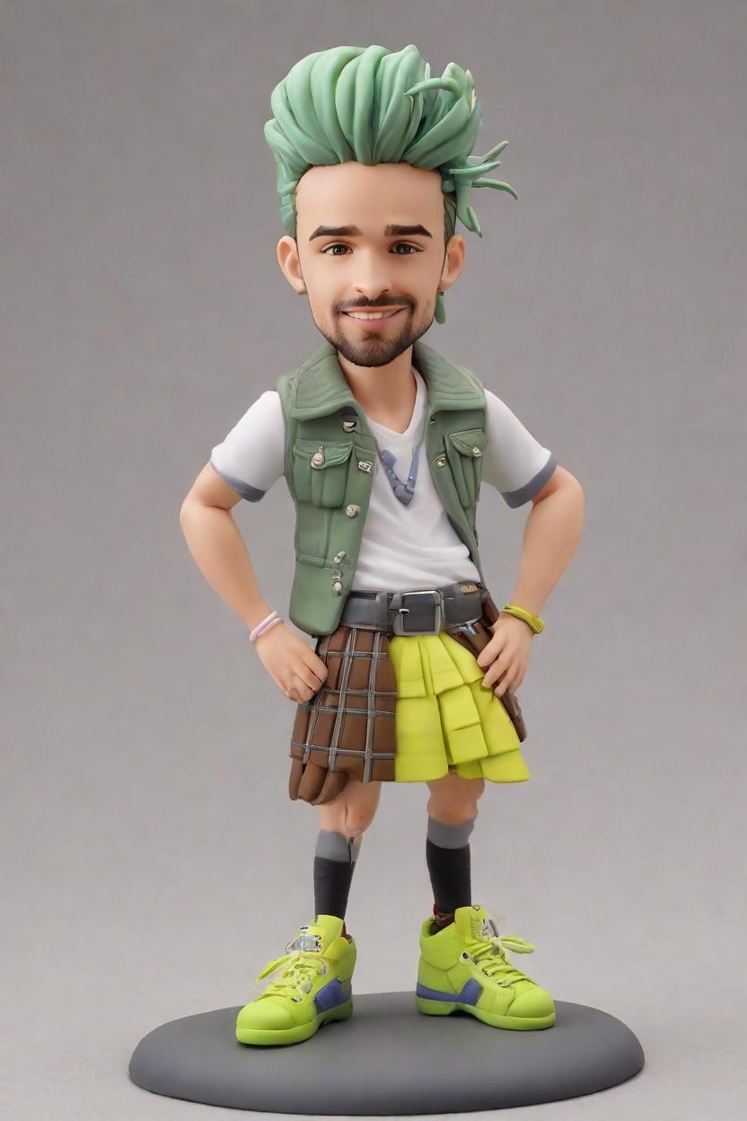 Casual Cool Custom Bobblehead,He Just Created His Own Punk Bobblehead!