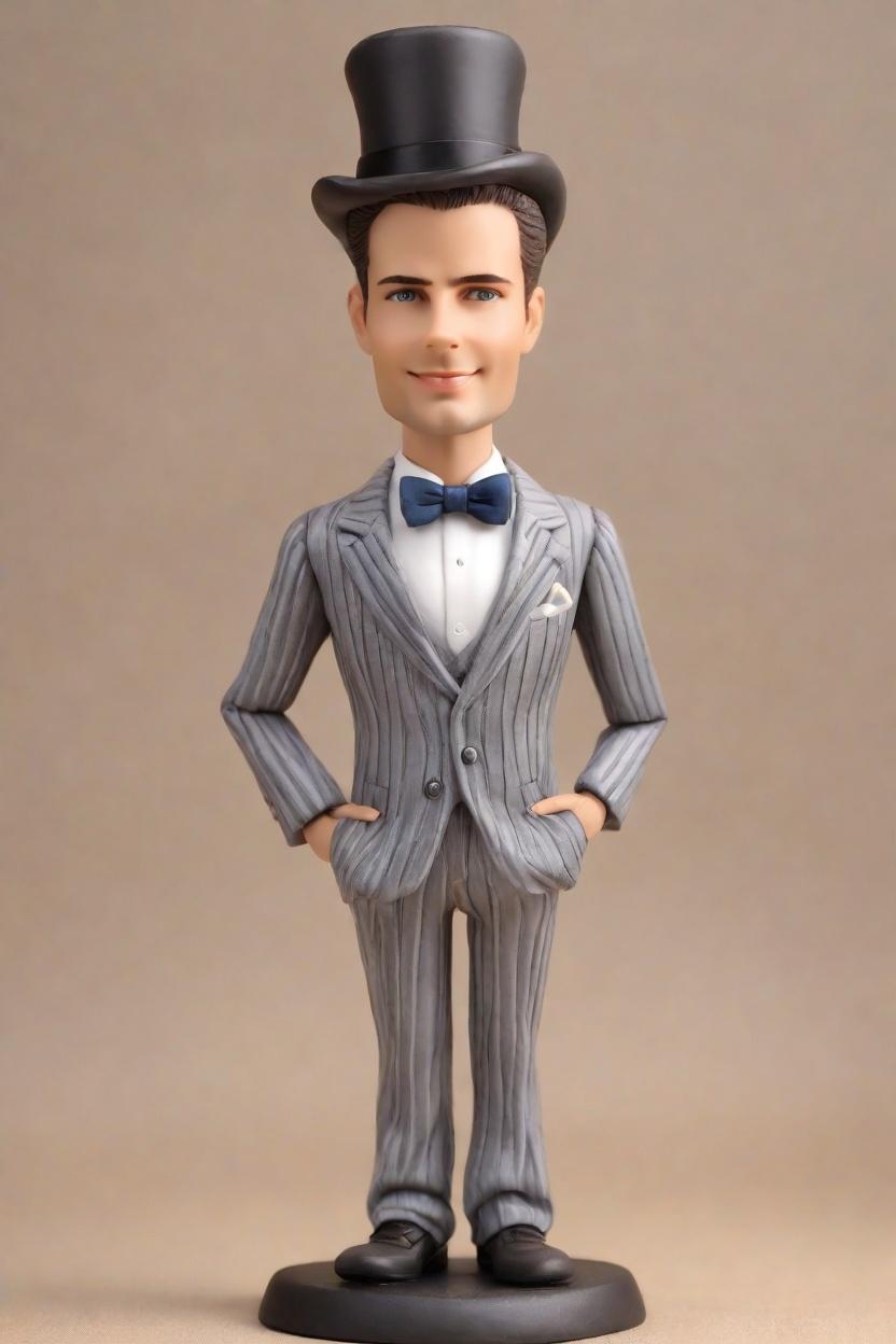 Custom Business Executive Bobblehead - Confident Stylist,He Created His Own Bobblehead, and It's So On-Brand!