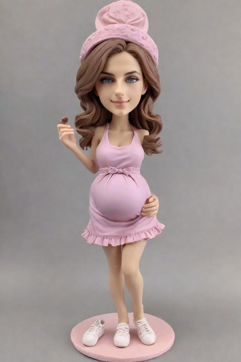 Custom Maternity Celebration Bobblehead,She Created a Maternity Bobblehead!
