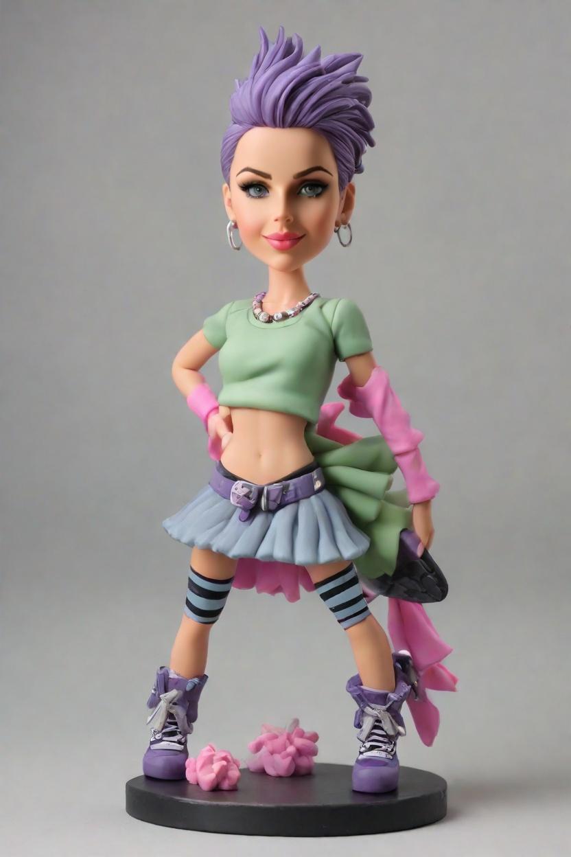 Spotlight on the Punk-Rock Princess: A Fashion Reporter's Bobblehead Discovery,She's Winking at You! Unboxing My Cheeky Punk-Rock Mini-Me Figurine