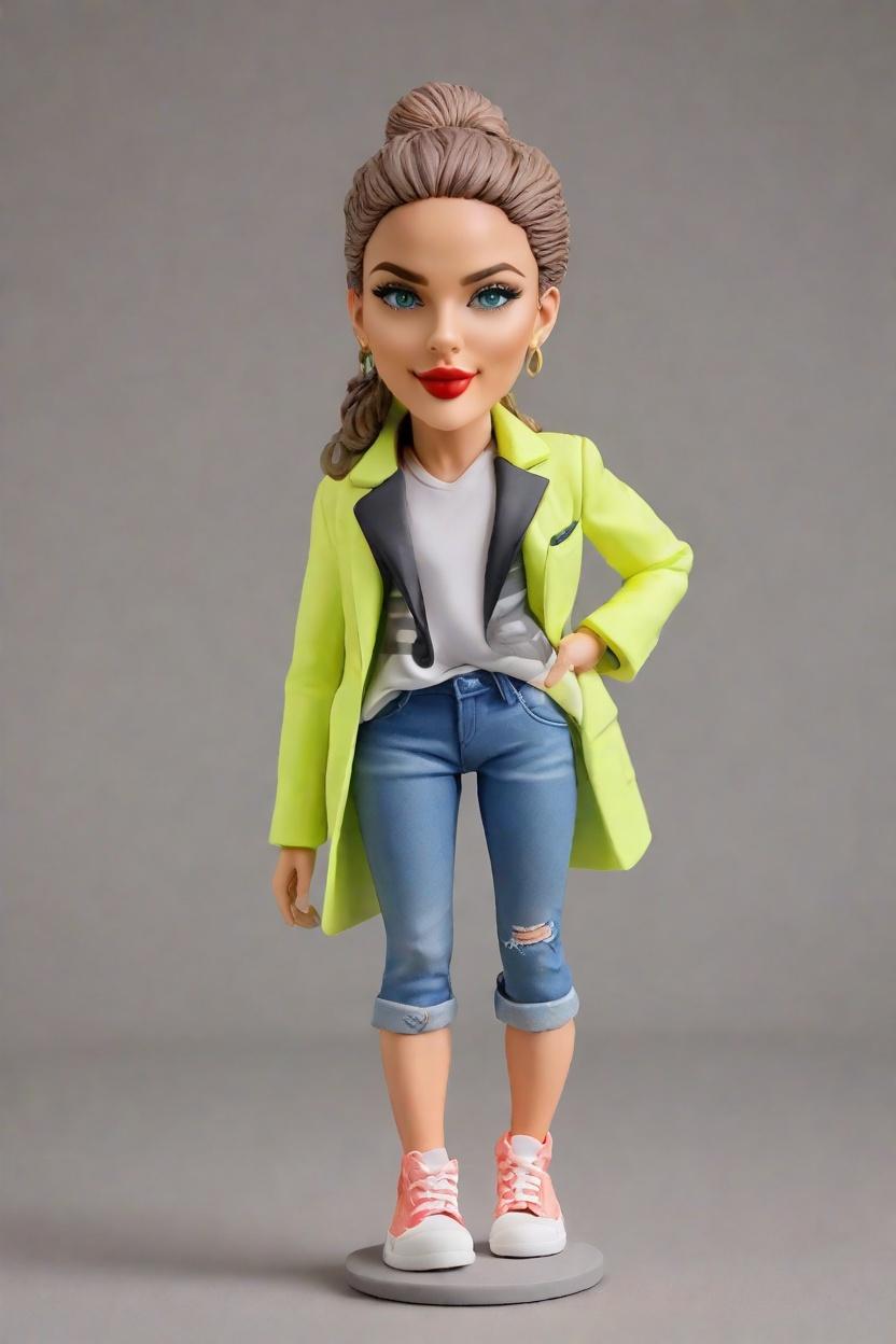 Custom Executive Style Bobblehead,She Created Her Own Confident Bobblehead Doll