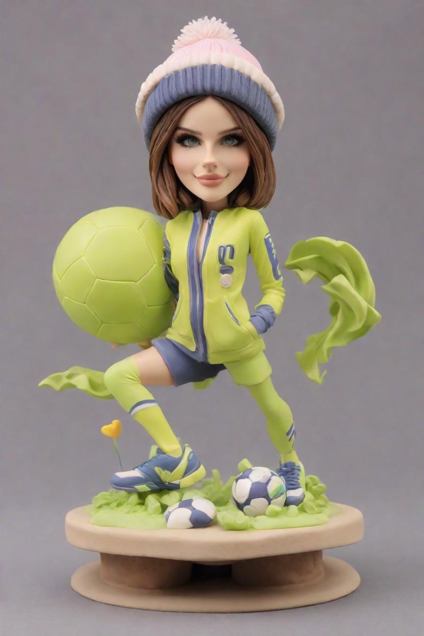 Kicking Goals and Winks: The Custom Bobblehead Doll That Scores Big,Meet My New Sidekick: Crafting a Kicking Soccer Star Bobblehead Doll