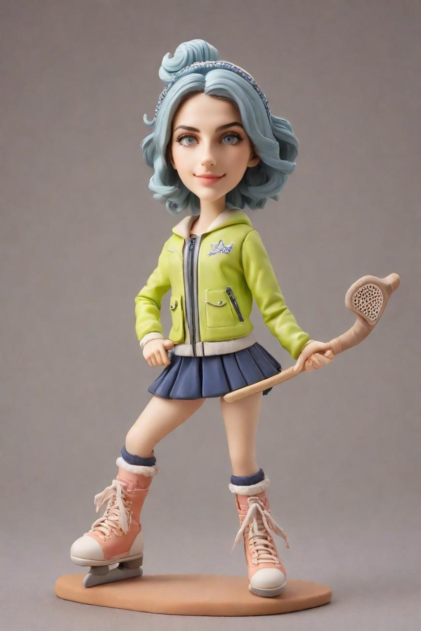 Custom Hockey Heroine Bobblehead,She Created Her Own Power Pose Bobblehead!
