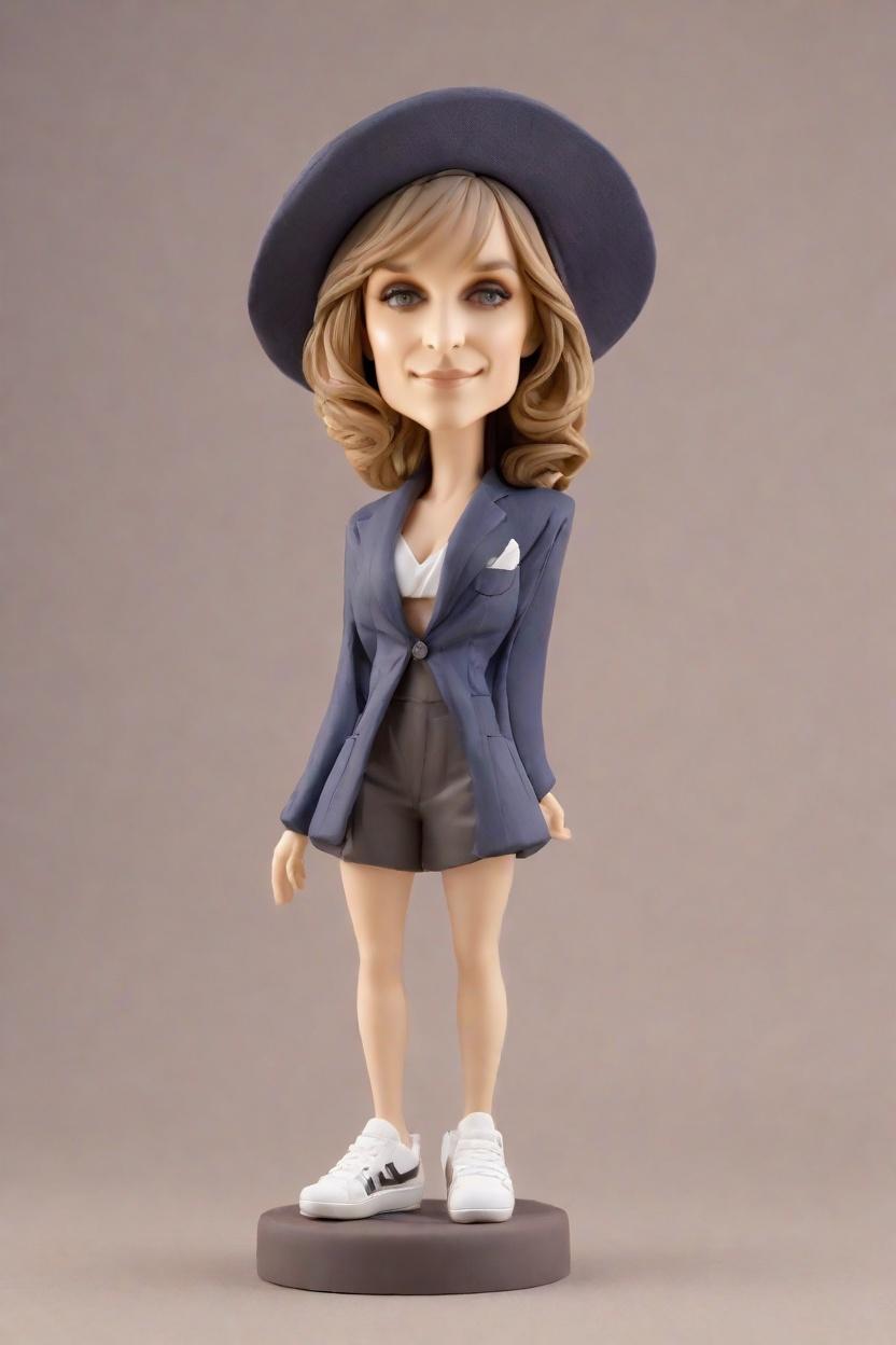 Confident Stance, Bold Style: The Custom Bobblehead Doll That's Making Waves in the Boardroom,Meet the CEO: How Sarah's Custom Bobblehead Doll Became the Office Sensation