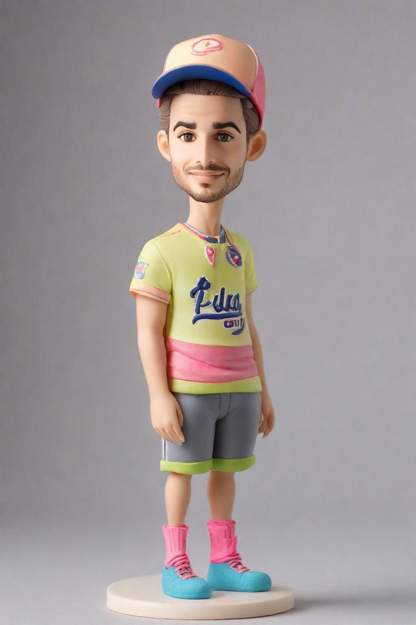Custom Sports Hero Bobblehead,John Shares His Playful Neon Bobblehead Creation