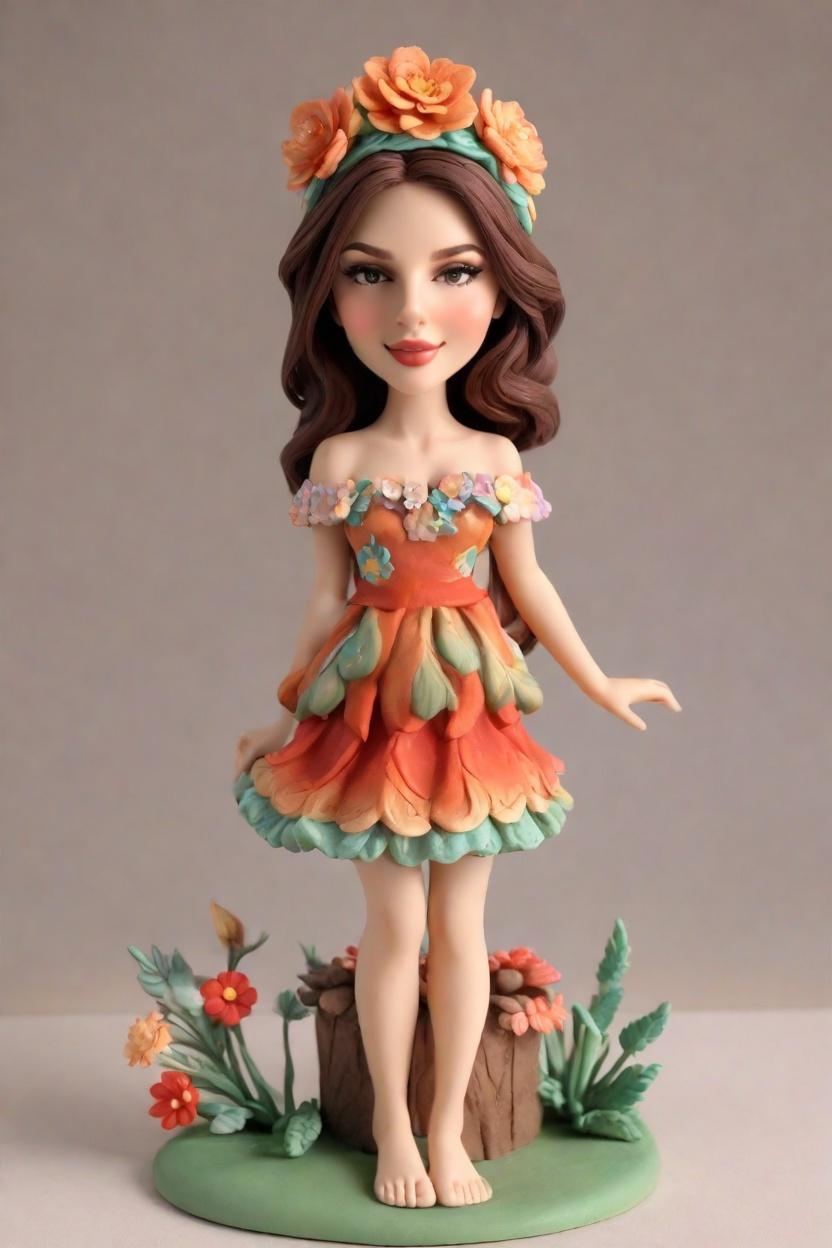 Custom Garden Pose Bobblehead,She's Created Her Dream Garden Bobblehead!