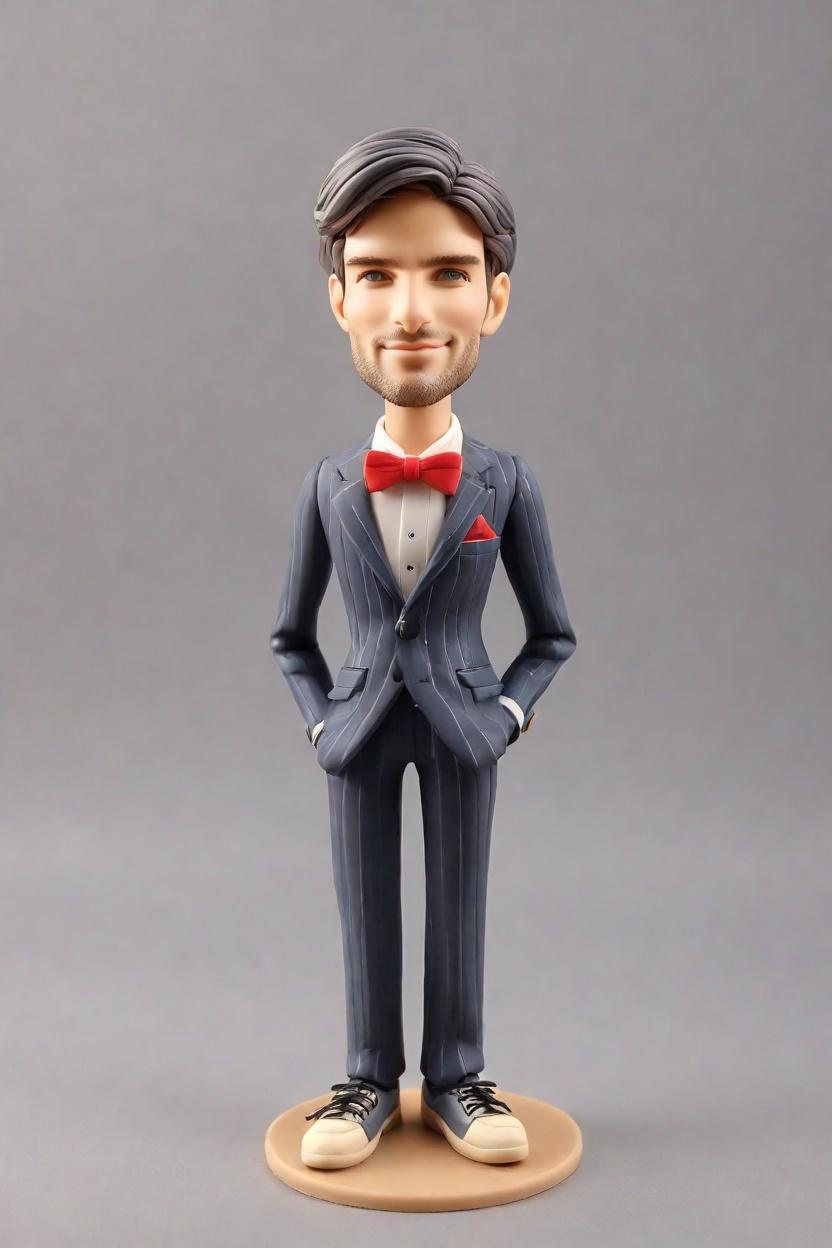 Pinstripe Suits & Mismatched Socks: Unveiling the Corporate Bobblehead Trend,Confident Stance, Playful Wink: My Bobblehead Journey