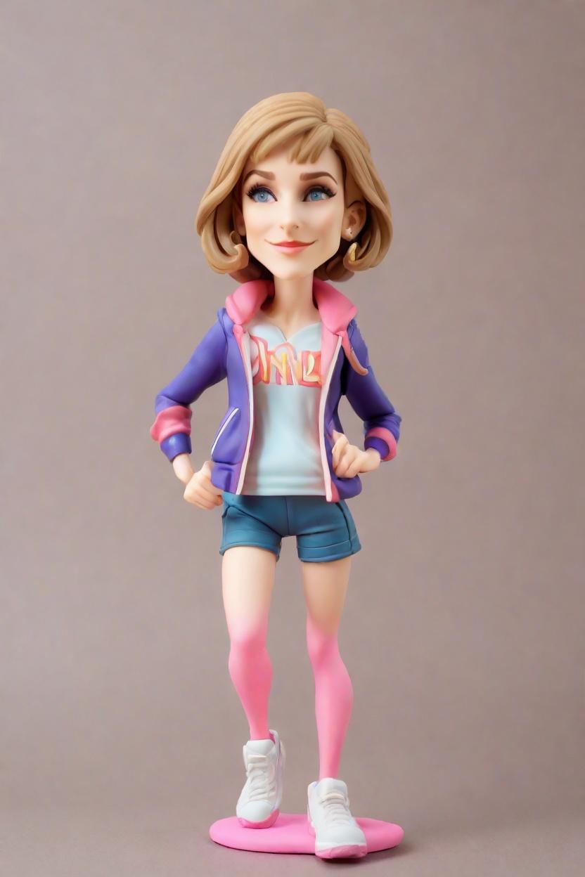 Dynamic Athlete Custom Bobblehead,She's Jumping Into Fun: Create Your Own Bobblehead Doll
