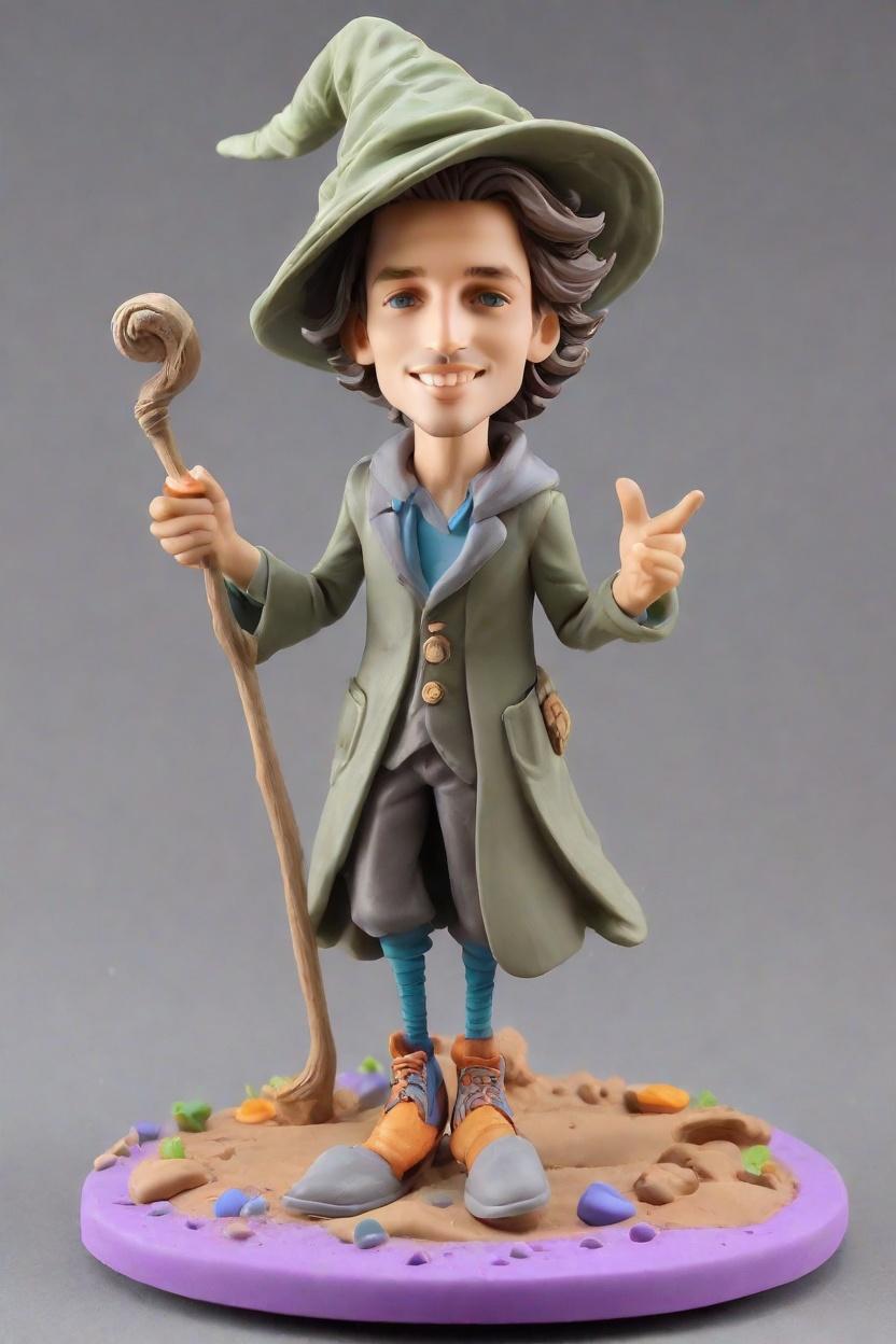 Mischievous Magician Custom Bobblehead,He Made His Own Mischievous Magician Bobblehead!