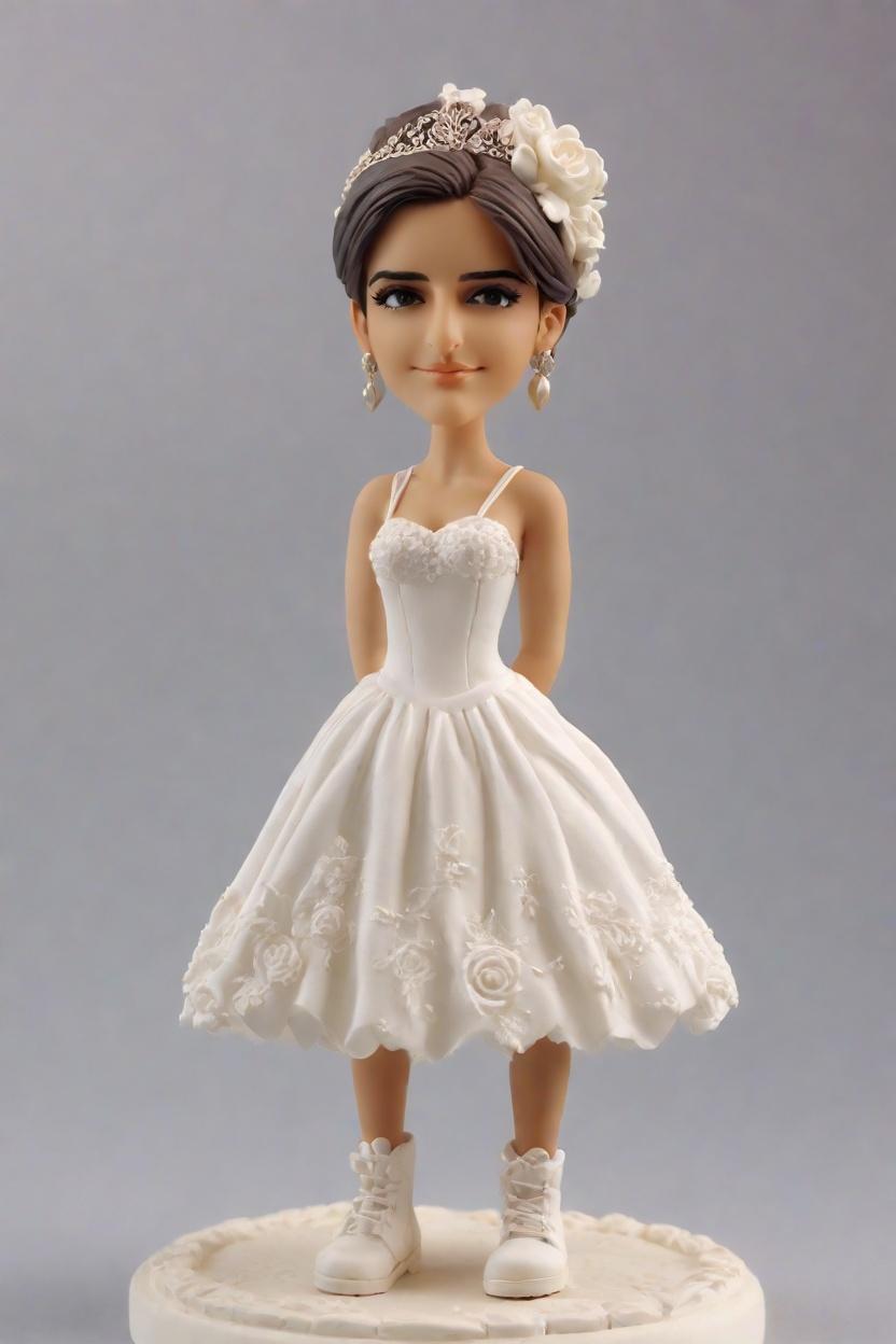 Custom Punk-Inspired Wedding Bobblehead,She Created Her Punk-Inspired Wedding Bobblehead and It’s Adorable!