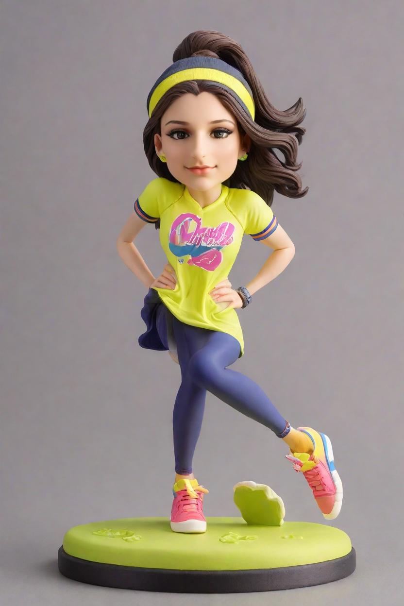 Custom Cheerleader Fun Bobblehead,She Created Her Cheerleading Bobblehead! 🌟