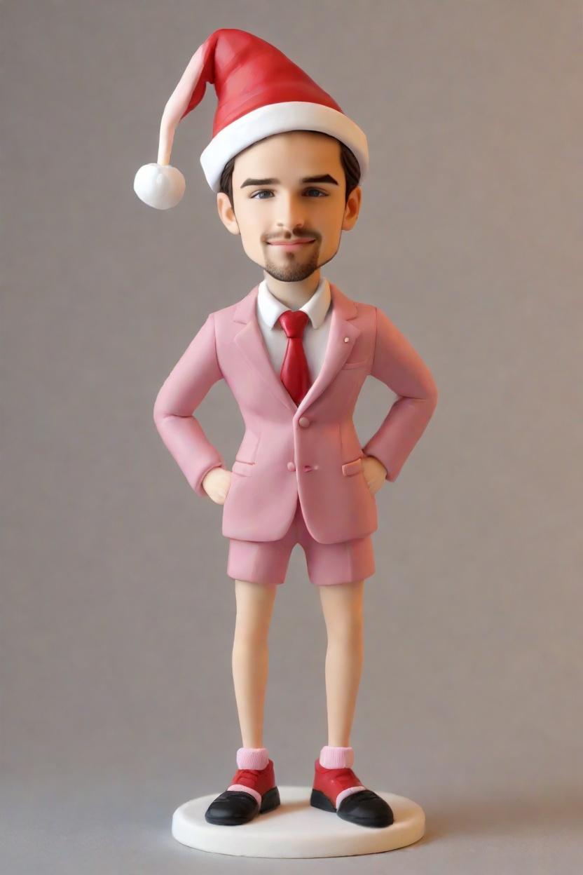 The Cheeky Christmas Bobblehead: A Custom Twist on Festive Fun,Meet Bob: The Playful Winker Who Turned Heads at the Holiday Party