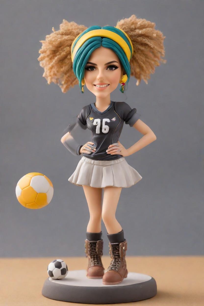 Custom Kicking Punk Bobblehead,She’s Making Her Own Bobblehead Doll Kicking It Up!