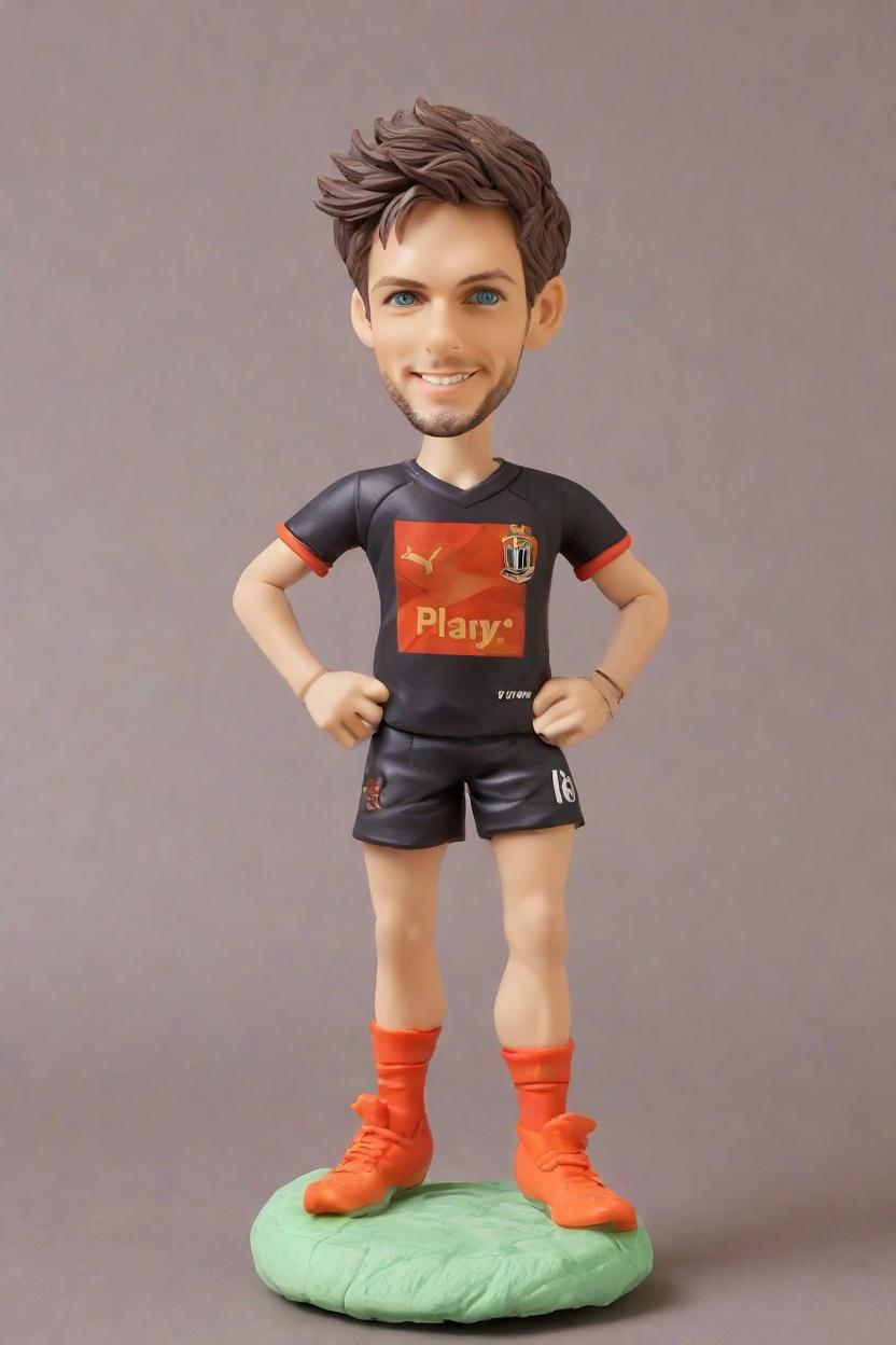 Custom Soccer Playful Bobblehead,Tim's Hilarious Soccer Moment Captured in Bobblehead