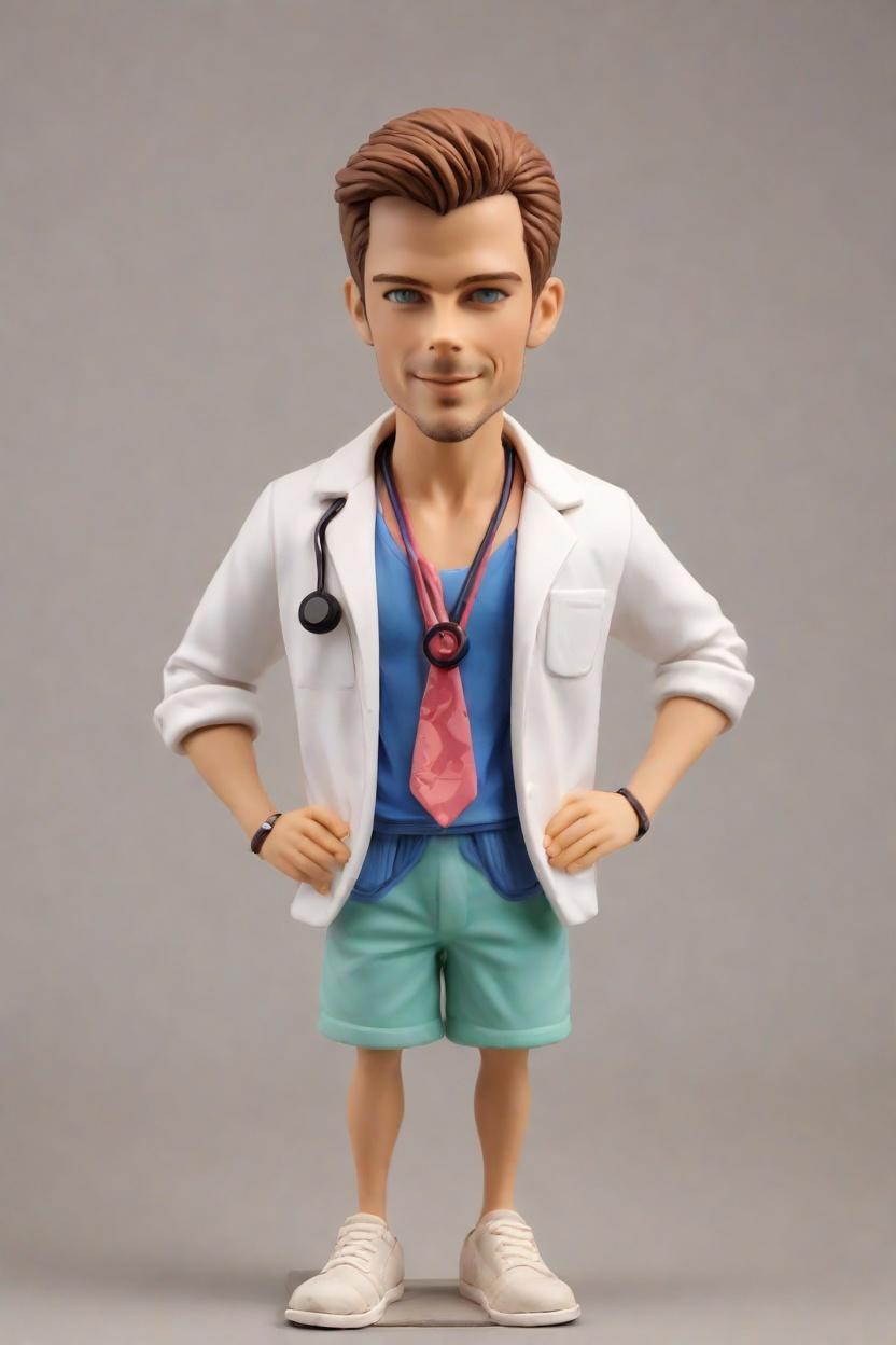 Custom Doctor's Casual Bobblehead,John Shares His Quirky Med-School Bobblehead