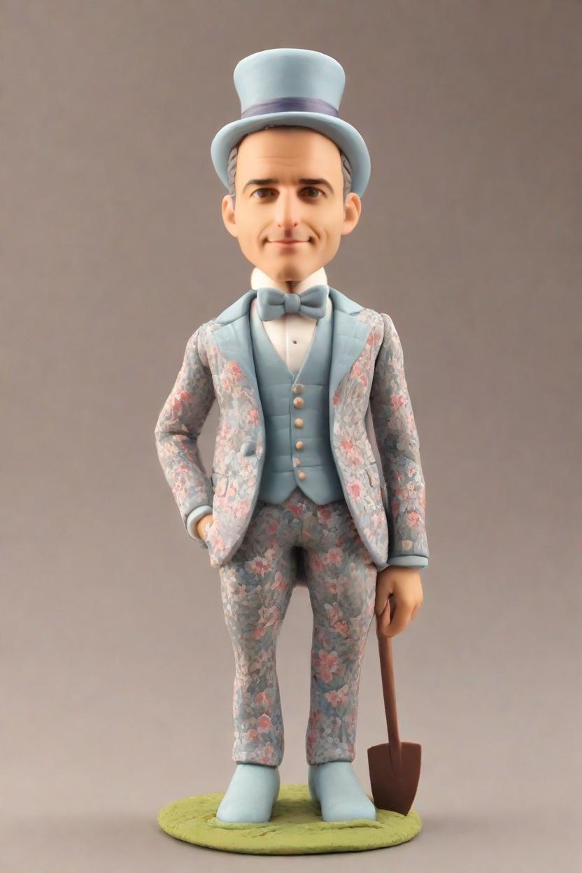 Custom Gardening Hero Bobblehead,John's Whimsical Garden Adventure: Create Your Own Bobblehead Doll