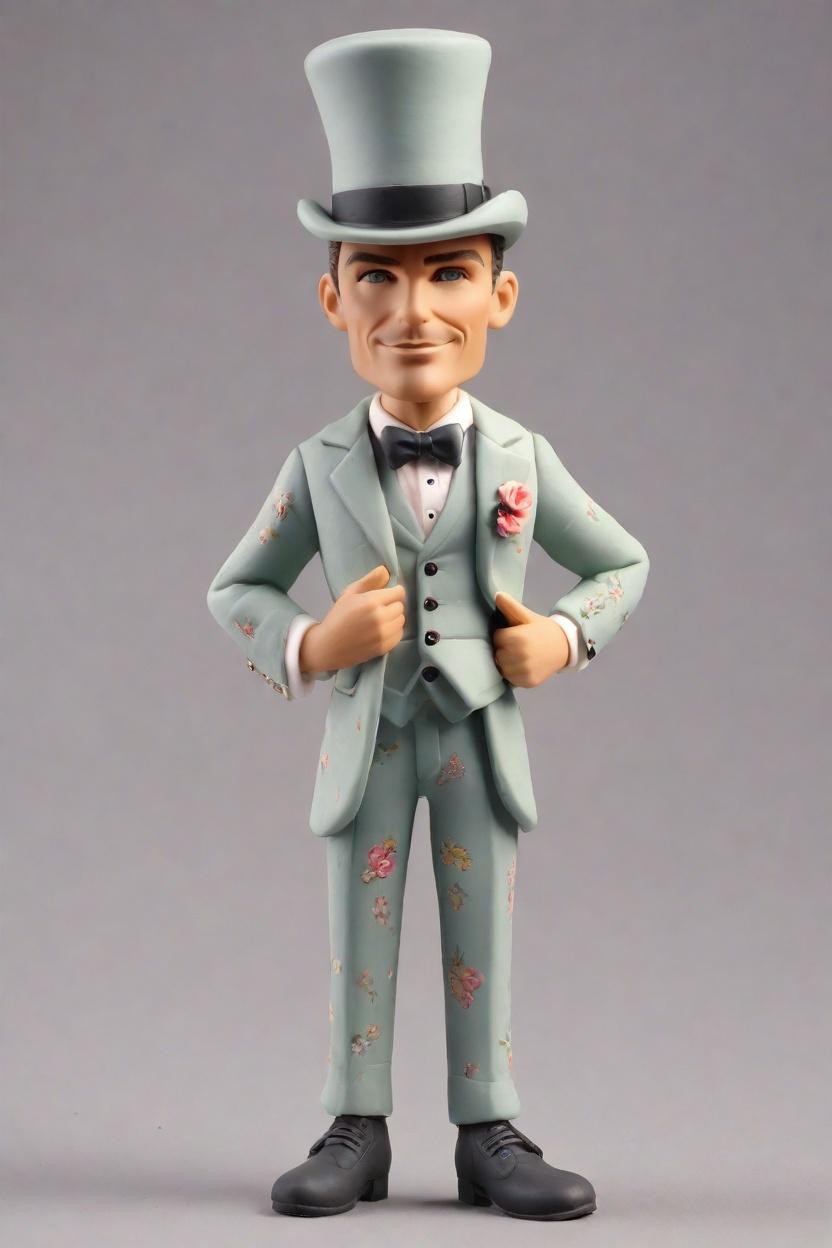 Engagement Chic Custom Bobblehead,He Made His Own Bobblehead Doll for the Big Day! 🎉