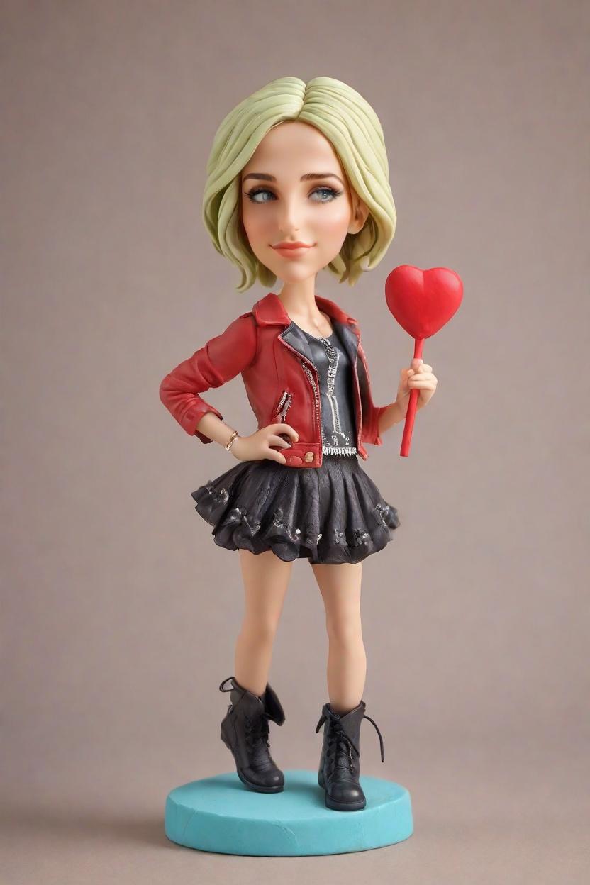 The Punk Rock Twist on Valentine's Day: Discover Unique Bobblehead Dolls,Meet Sarah: She Created Her Own Punk Rock Valentine's Bobblehead Doll!