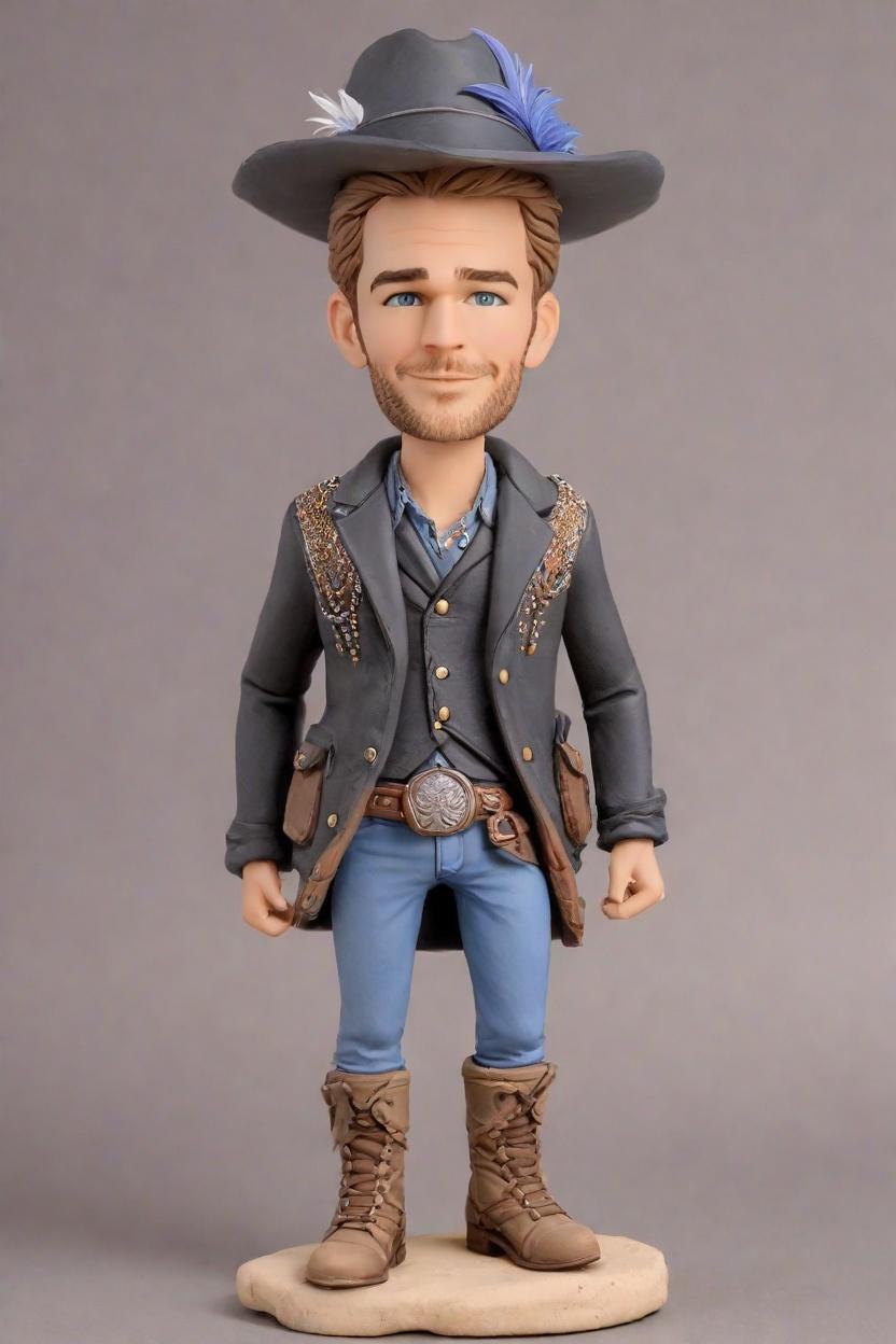 Custom Thanksgiving Playful Bobblehead,He Made His Own Bobblehead in a Headdress!