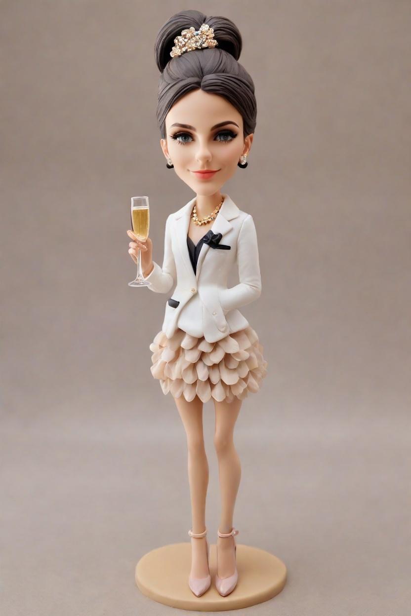 Custom Anniversary Chic Bobblehead,She Created Her Own Chic Anniversary Bobblehead!