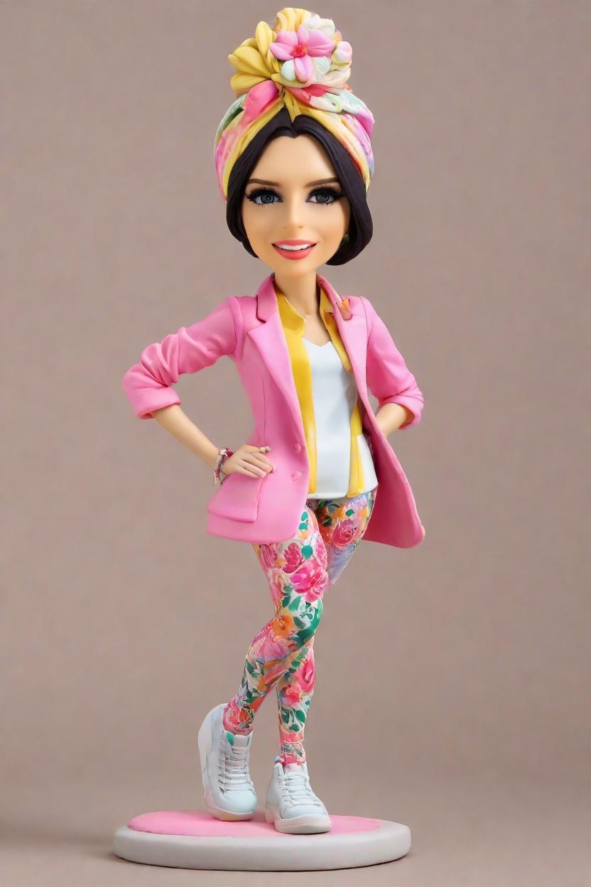 Custom Festival Cheerful Bobblehead,She's Making Her Own Bobblehead Doll: Festival Vibes!