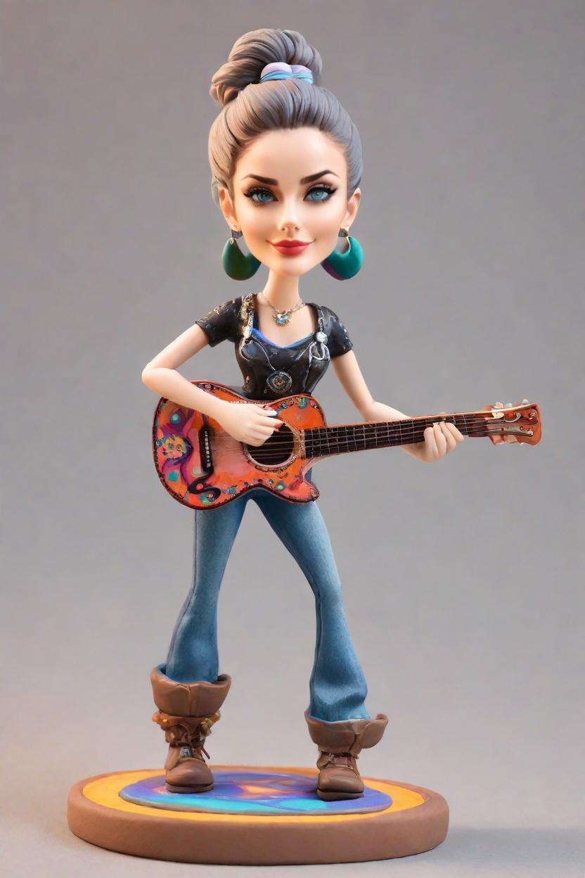 A Psychedelic Twist: Discovering the Unique Bobblehead Dolls of the Modern Era,She's Got the Moves: My Personalized Guitar Goddess Bobblehead Doll is the Life of the Party!