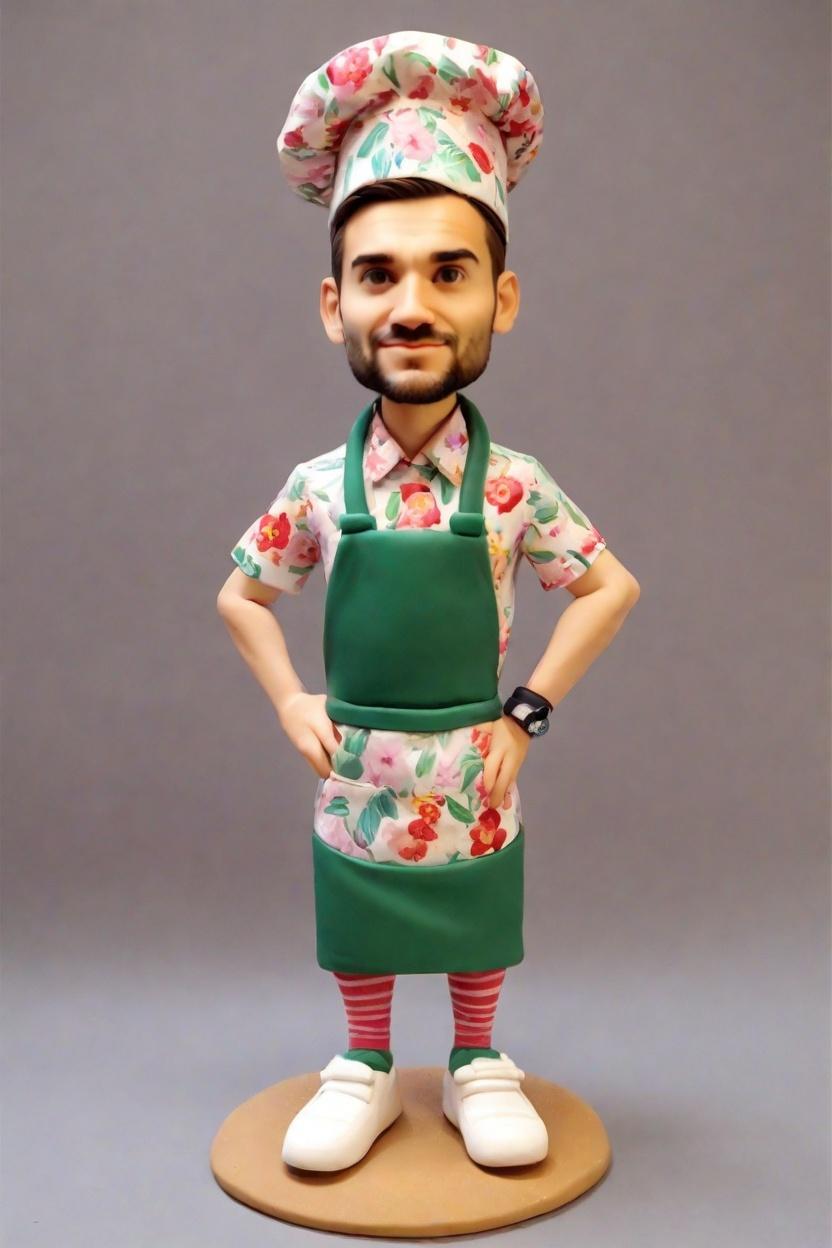 Custom Chef's Playful Bobblehead,John Shares: Make Your Own Culinary Bobblehead Doll