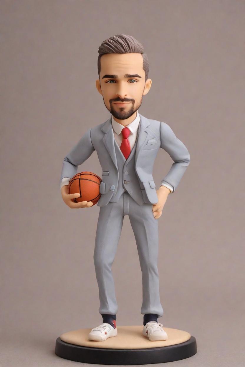 Custom NBA-Inspired Casual Bobblehead,Timmy's Epic Bobblehead: Make Your Own NBA Star