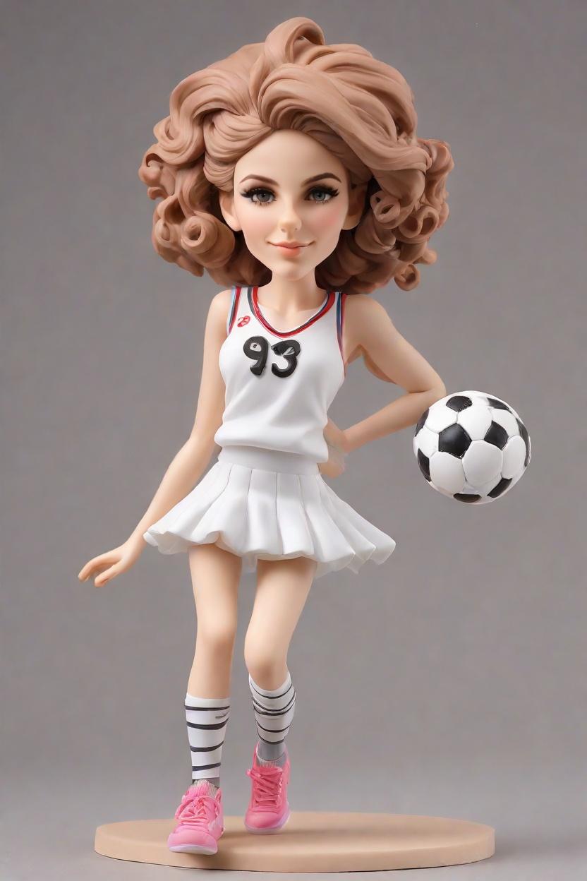 Soccer Star Custom Playful Bobblehead,She Kicks Goals with Her Custom Bobblehead!