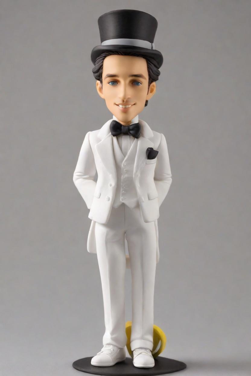 My Mini-Me in Tuxedo and Sneakers: A Groom's Quirky Wedding Keepsake,Just Married and Winking: A Groom's Unique Wedding Figurine Adventure