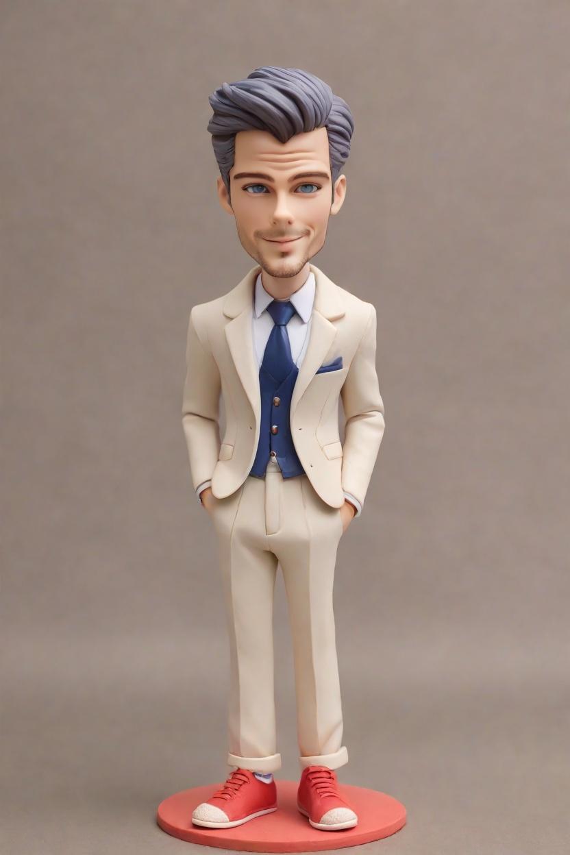 Casual Hero Custom Bobblehead,He Made His Own Bobblehead Doll!