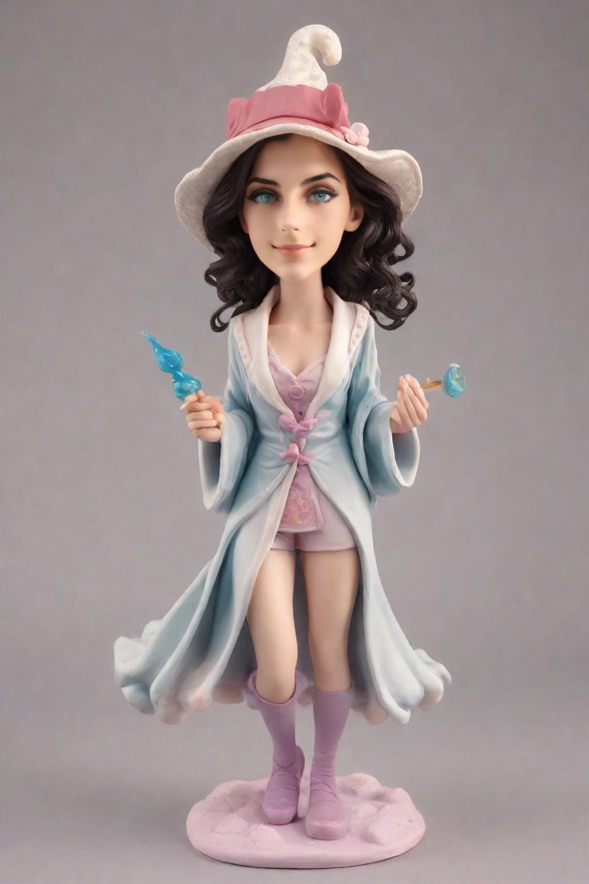 custom Enchanting Wizard bobblehead,She Creates Her Own Enchanting Wizard Bobblehead
