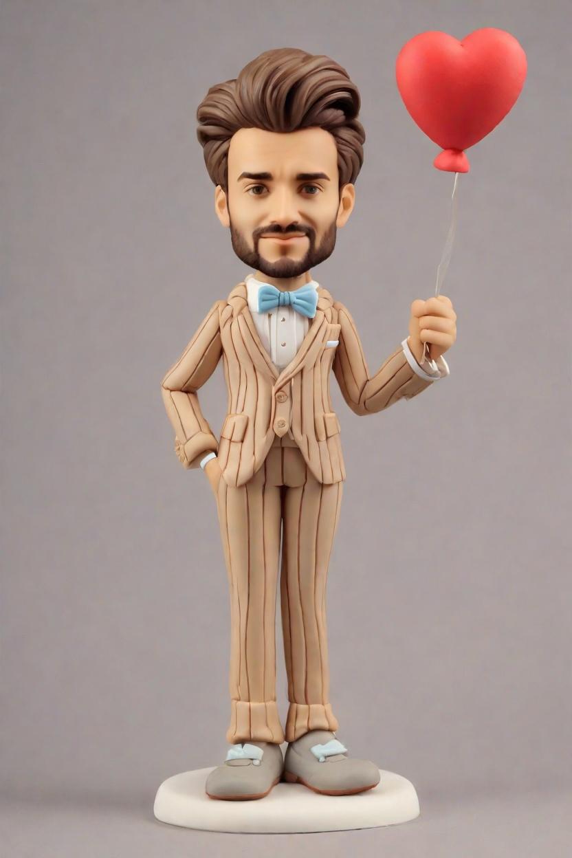 Custom Romantic Gesture Bobblehead,He Winks His Way Into Her Heart: Create Your Own Bobblehead Doll