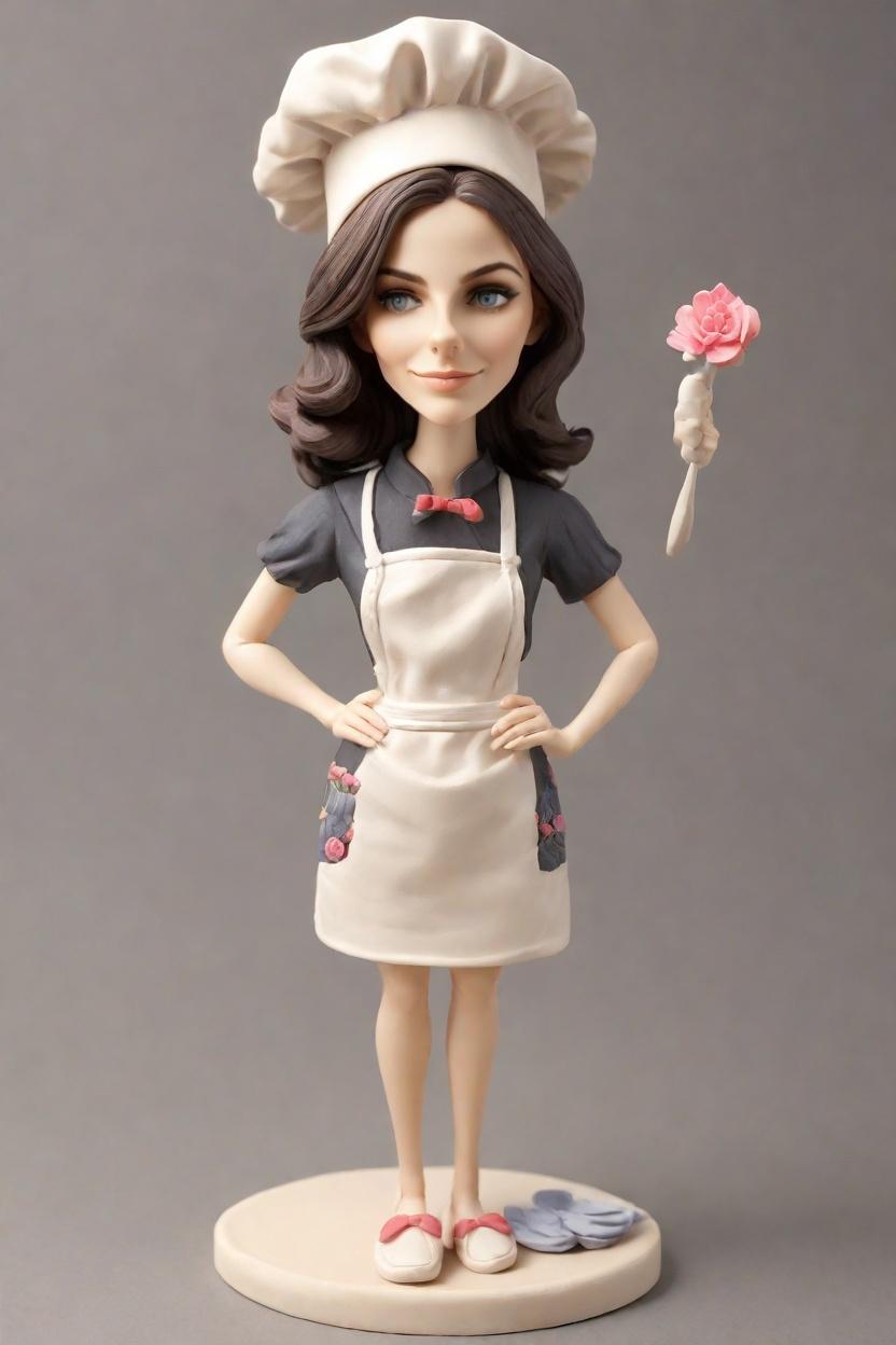 Custom Chef's Kitchen Bobblehead,She's Cooking Up a Storm: Make Your Own Bobblehead Doll