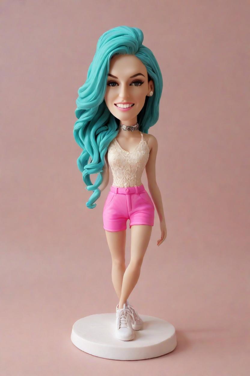 Unboxing the Ultimate Punk-Inspired Executive Bobblehead: A Fashion Statement That Talks!,🚀Just Got My Mini-Me in Neon Sneakers! #PunkBossLady