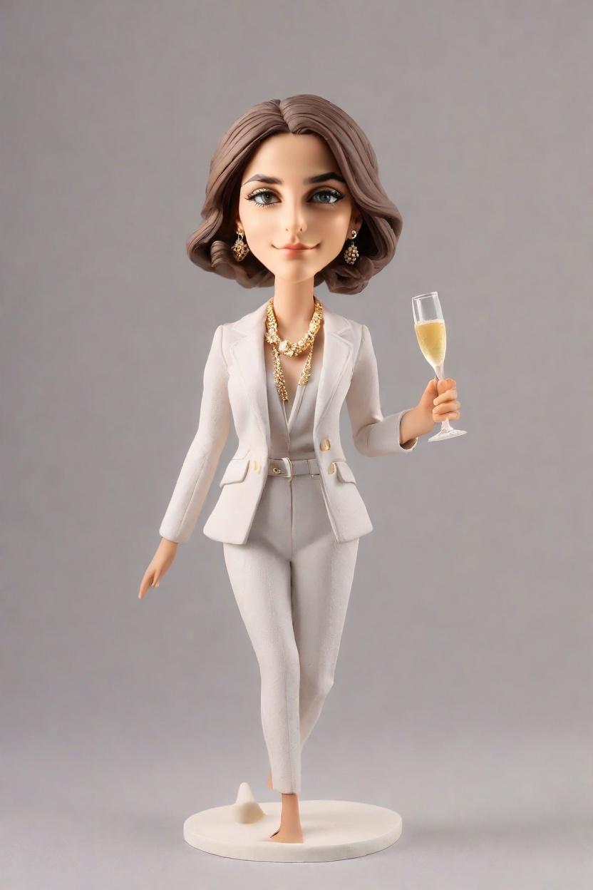 Custom Anniversary Chic Bobblehead,She Created Her Own Bobblehead to Celebrate Success